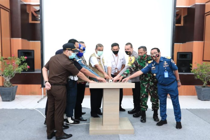 Bupati Hadiri Pencanangan BUMN Tangguh Covid 19