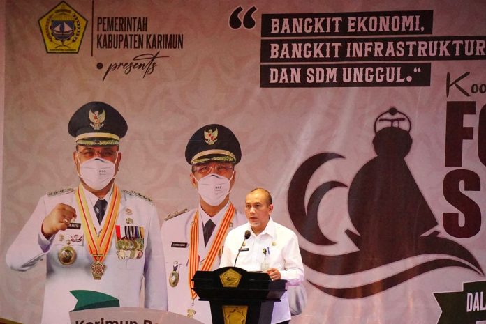 Badan Perencanaan Penelitian dan Pengembangan Pembangunan (Baperlitbang) Kabupaten Karimun menggelar kegiatan Koordinasi Pelaksanaan Forum Satuan Kerja Perangkat Daerah (SKPD), Rabu (2/3/2022)